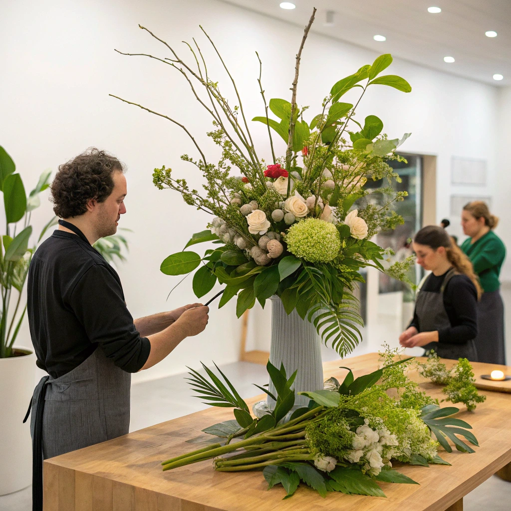 Ikebana style arrangement